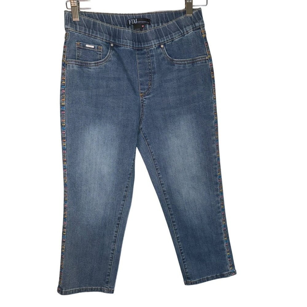 NWT FDJ French Dressing Jeans Sz 4 Embroidered High Rise Stretch Jeggings Travel